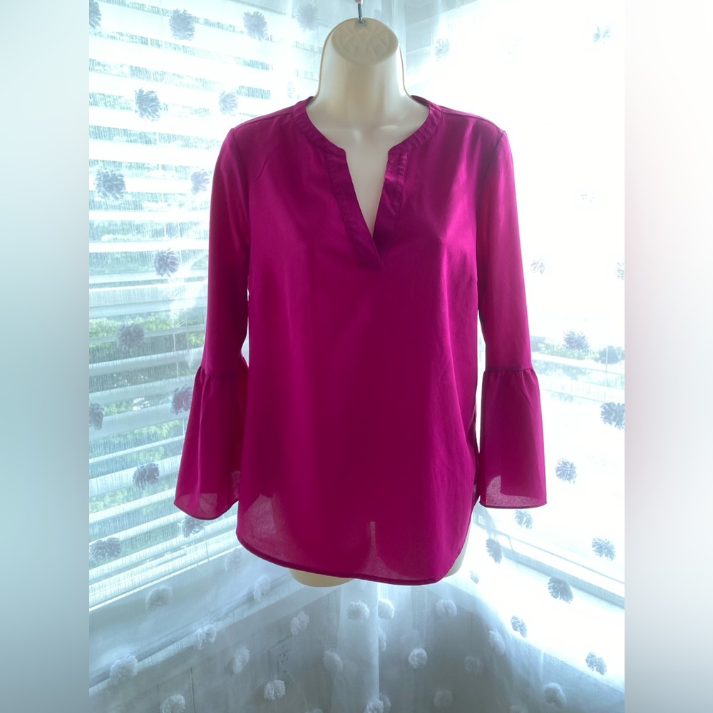 size small bright pink blouse